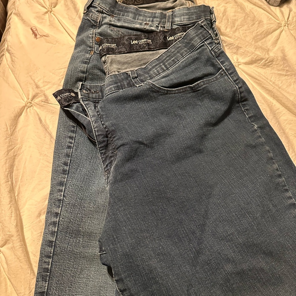 Lee Comfort Stretch Waistband Jeans - Black and Blue